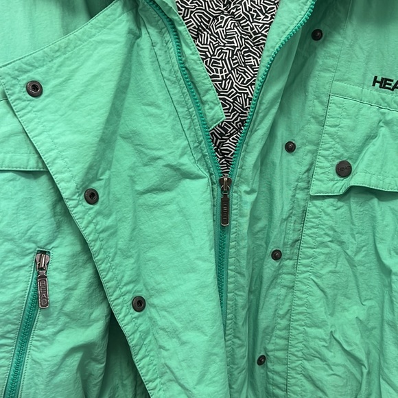 HEAD Ski Jacket Green Insulated Zip Snap Closure Pockets Winter Sports Womens - Picture 10 of 16